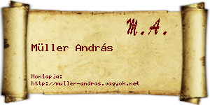 Müller András névjegykártya