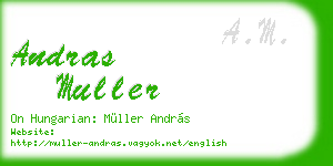 andras muller business card